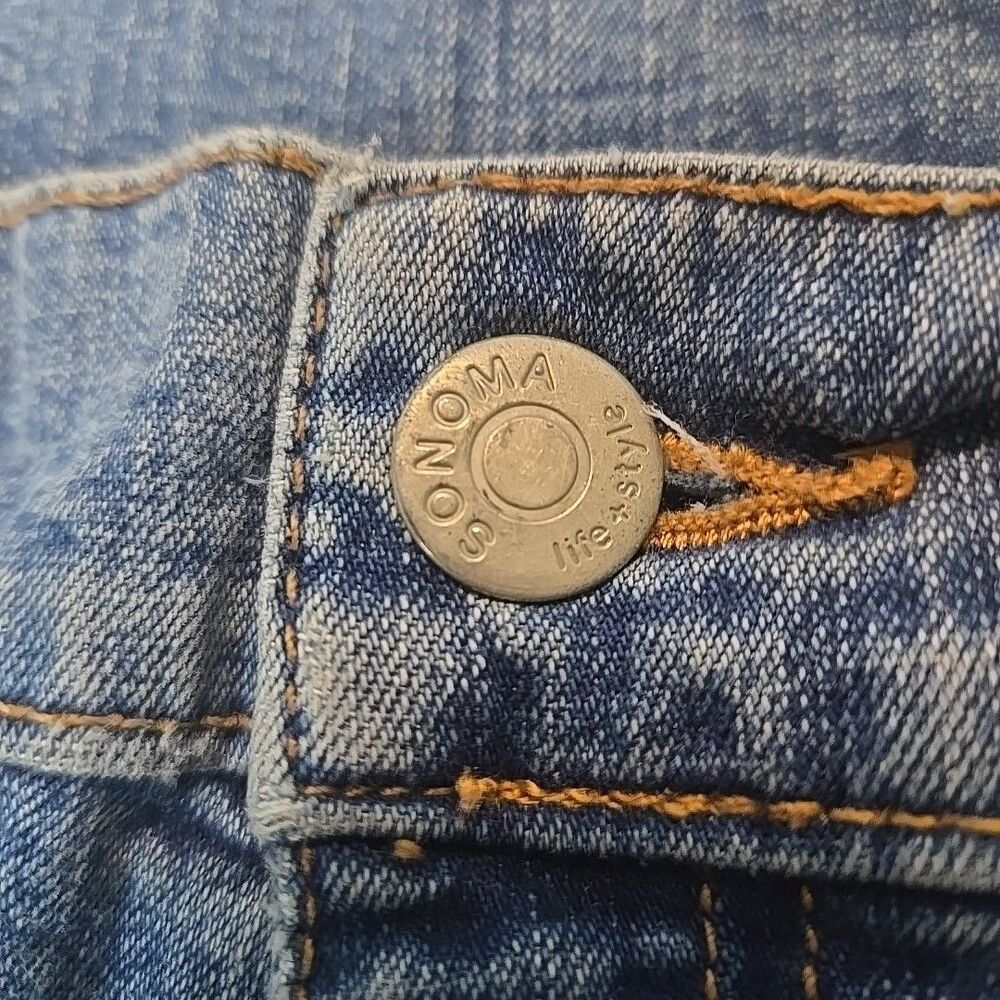 Cut Off Jean Shorts For Women 12 Blue Denim Stretchy Mid Rise Grunge Minimalist - Picture 2 of 7